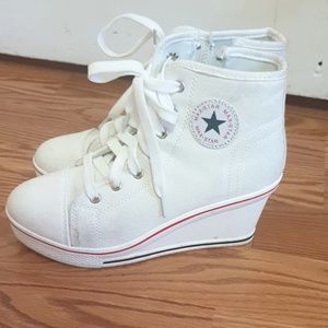 White YuFu Star High heel sneakers size 38